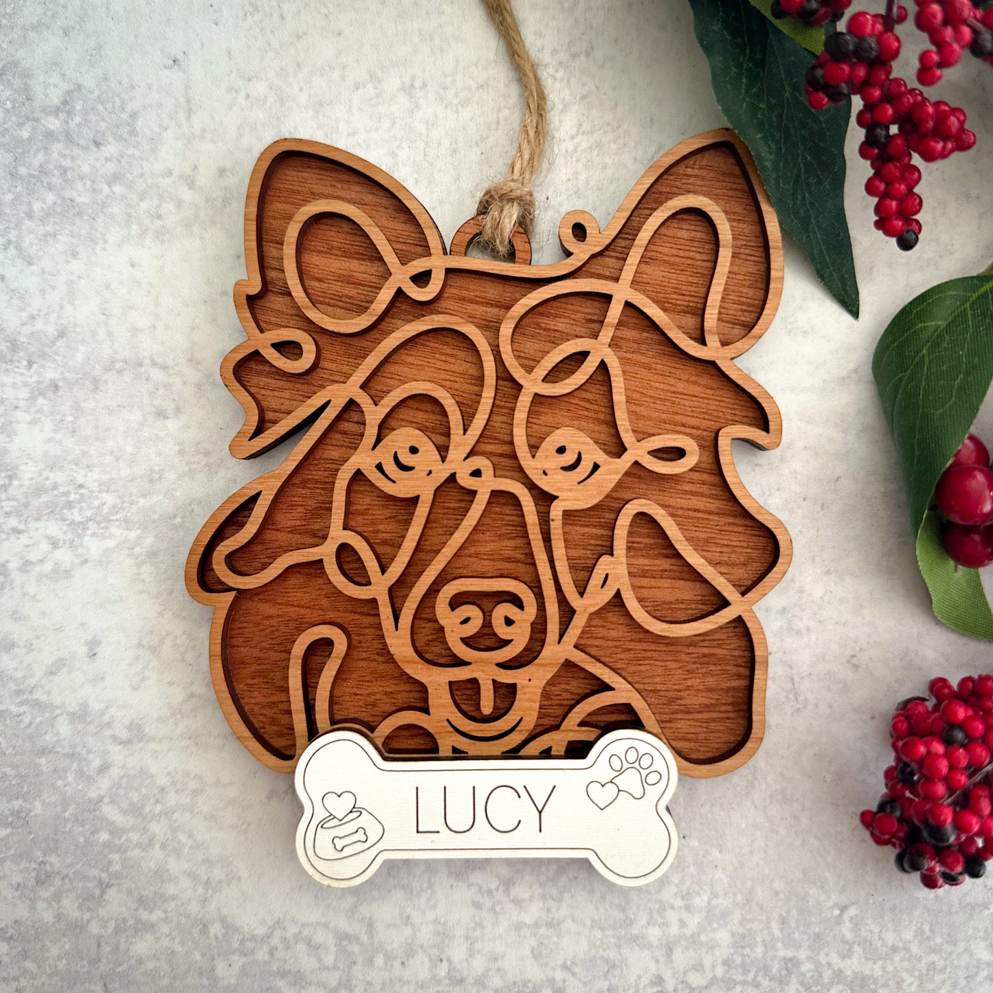 Hand Crafted Dog Ornament